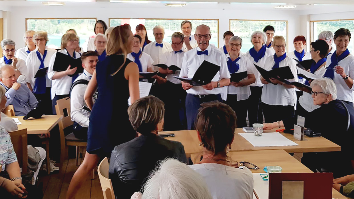 MS Bubenberg, Melos Chor Bern, Thunersee, 22.06.2019, singende Berner Seen, Gemischter Chor, Bild