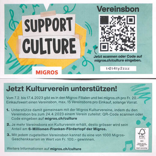 Mgros Vereins Bon Gutschein Melos Chor Bern Bild